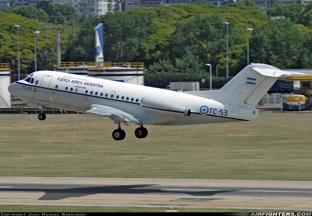 Argentina - Air Force Fokker F-28-1000C Fellowship TC-53 at Buenos Aires - Aeroparque Jorge Newbery (AEP / SABE), Argentina