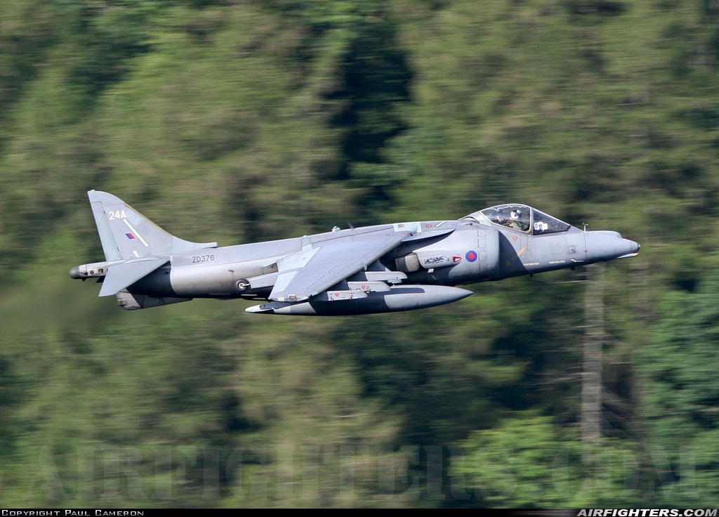 UK - Air Force British Aerospace Harrier GR.7A ZD376 at Off-Airport - Cumbria, UK