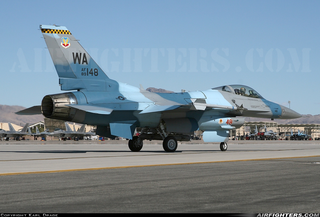 USA - Air Force General Dynamics F-16C Fighting Falcon 89-2148 at Las Vegas - Nellis AFB (LSV / KLSV), USA