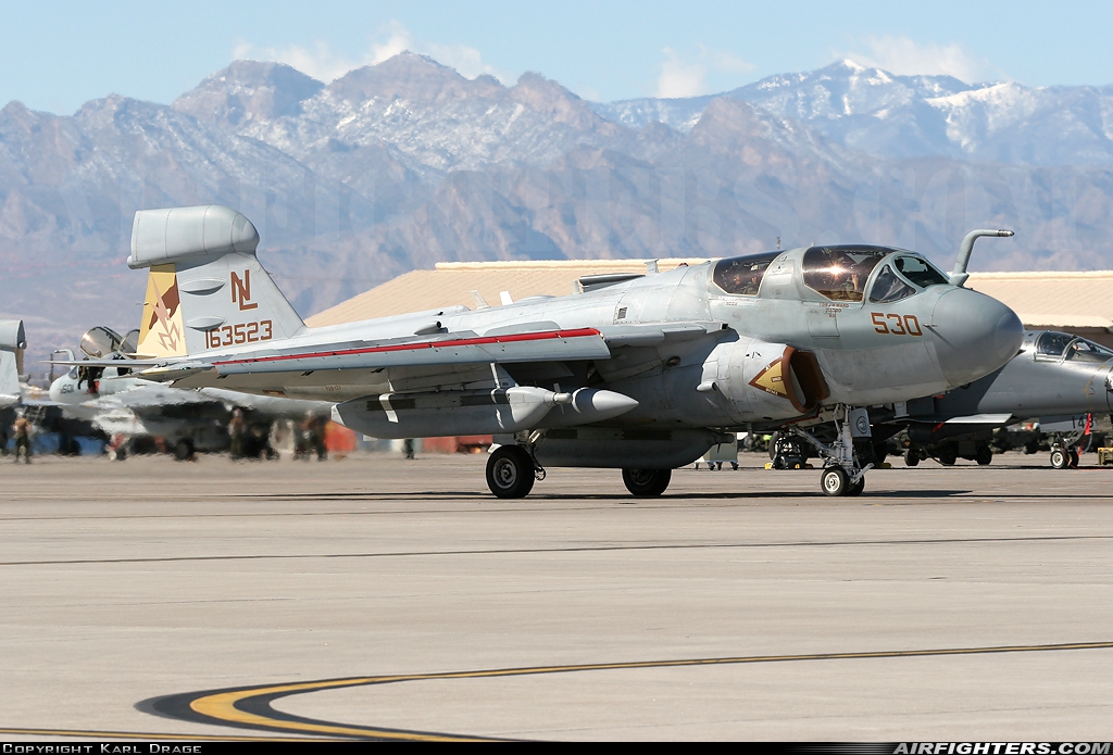 USA - Navy Grumman EA-6B Prowler (G-128) 163523 at Las Vegas - Nellis AFB (LSV / KLSV), USA