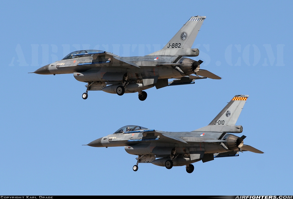 Netherlands - Air Force General Dynamics F-16BM Fighting Falcon J-882 at Tucson - Davis-Monthan AFB (DMA / KDMA), USA