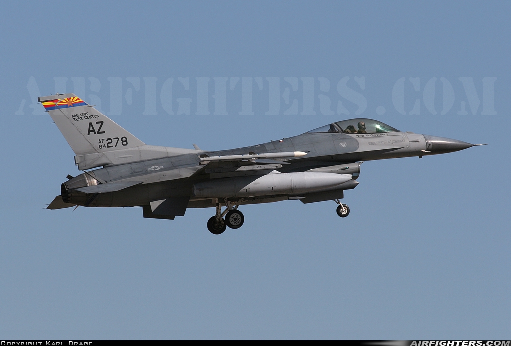USA - Air Force General Dynamics F-16C Fighting Falcon 84-1278 at Tucson - Int. (TUS / KTUS), USA