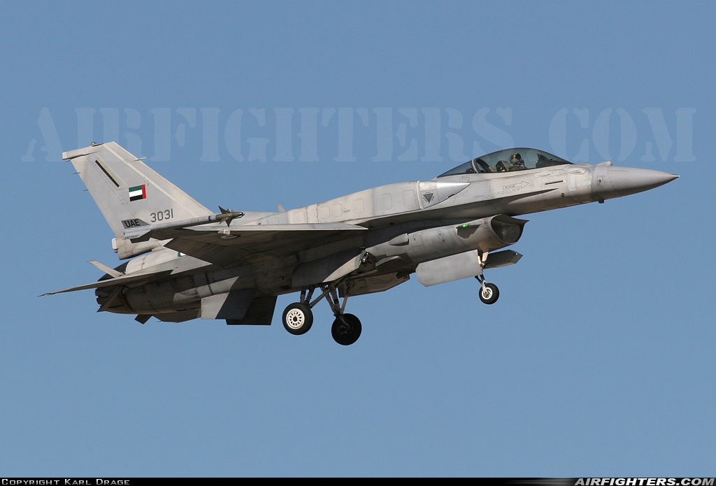 United Arab Emirates - Air Force Lockheed Martin F-16E Fighting Falcon 3031 at Tucson - Int. (TUS / KTUS), USA