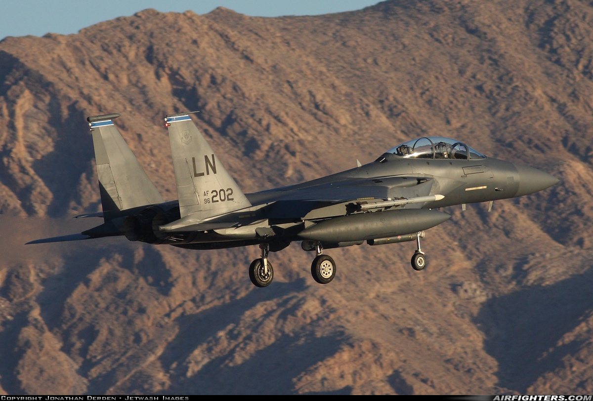 USA - Air Force McDonnell Douglas F-15E Strike Eagle 96-0202 at Las Vegas - Nellis AFB (LSV / KLSV), USA