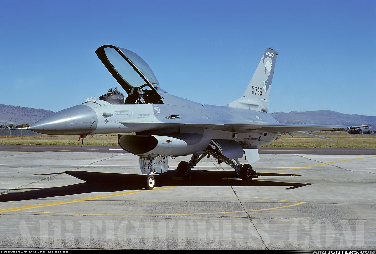 USA - Air Force General Dynamics F-16A/ADF Fighting Falcon 81-0786 at Klamath Falls - Kingsley Field (LMT / KLMT), USA