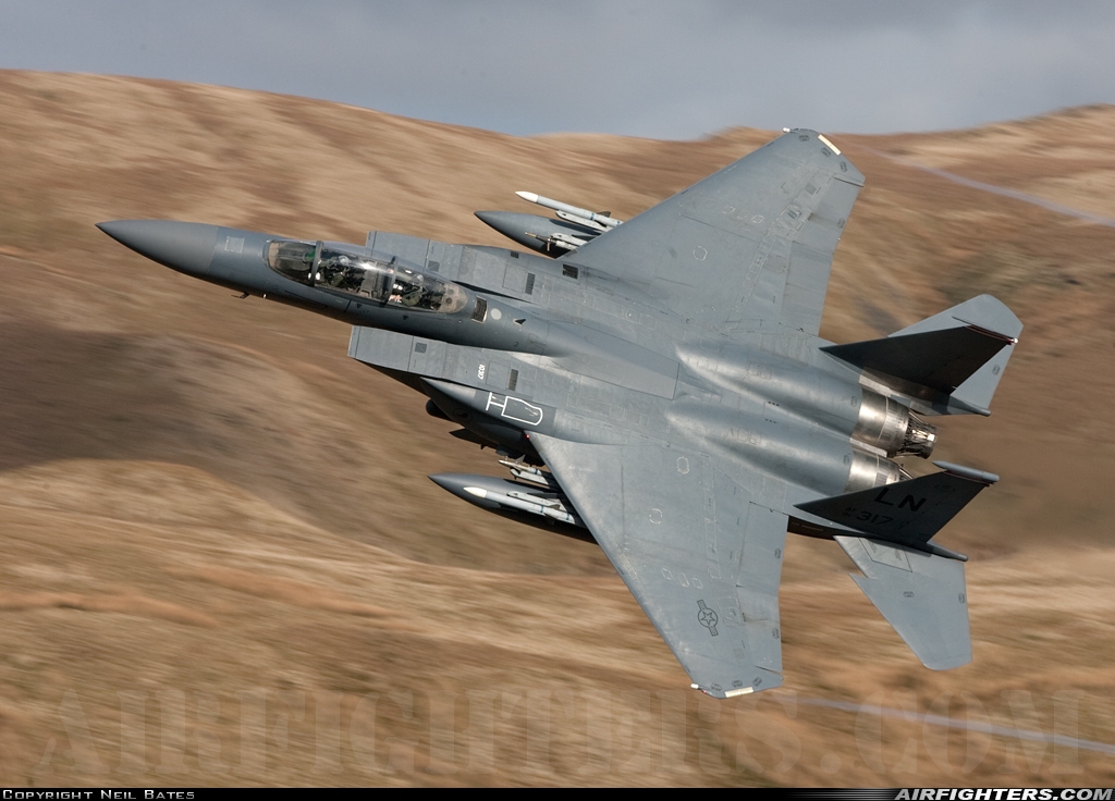 USA - Air Force McDonnell Douglas F-15E Strike Eagle 91-0317 at Off-Airport - Machynlleth Loop Area, UK