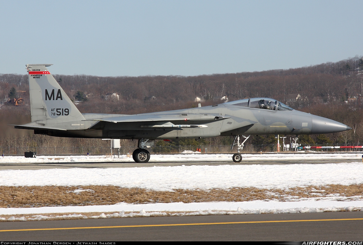 USA - Air Force McDonnell Douglas F-15C Eagle 78-0519 at Westfield / Springfield - Barnes Municipal (BAF / KBAF), USA