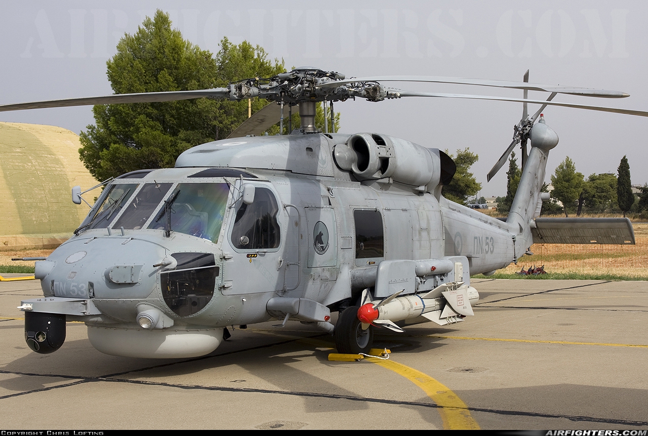Greece - Navy Sikorsky S-70B-6 Aegean Hawk PN53 at Tanagra (LGTG), Greece