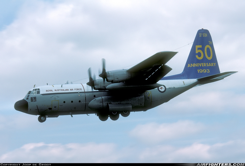 Australia - Air Force Lockheed C-130E Hercules (L-382) A97-178 at Fairford (FFD / EGVA), UK