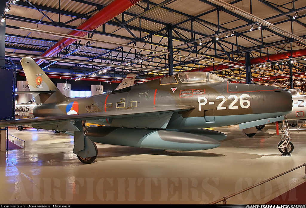 Netherlands - Air Force Republic F-84F Thunderstreak P-226 at Off-Airport - Kamp Zeist, Netherlands
