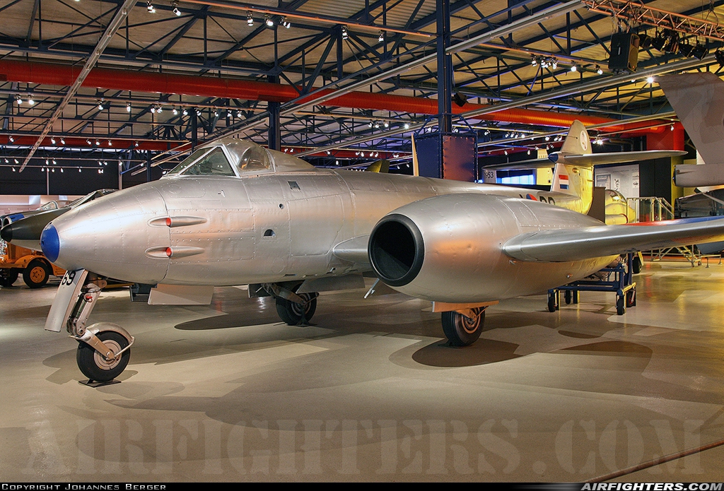 Netherlands - Air Force Gloster Meteor F.4 I-69 at Off-Airport - Kamp Zeist, Netherlands