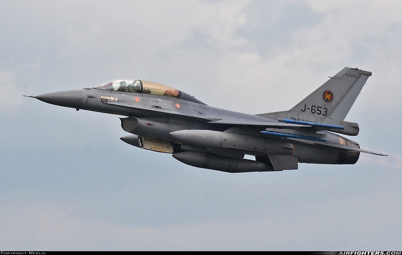 Netherlands - Air Force General Dynamics F-16BM Fighting Falcon J-653 at Uden - Volkel (UDE / EHVK), Netherlands