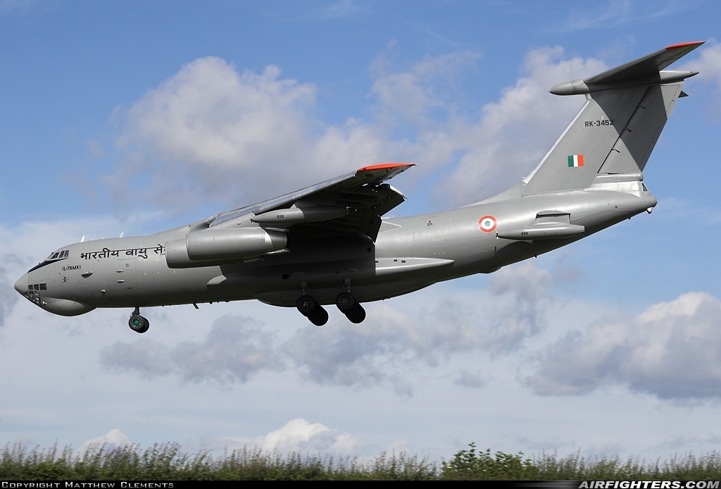 India - Air Force Ilyushin IL-78MKI Midas RK3452 at Waddington (WTN / EGXW), UK