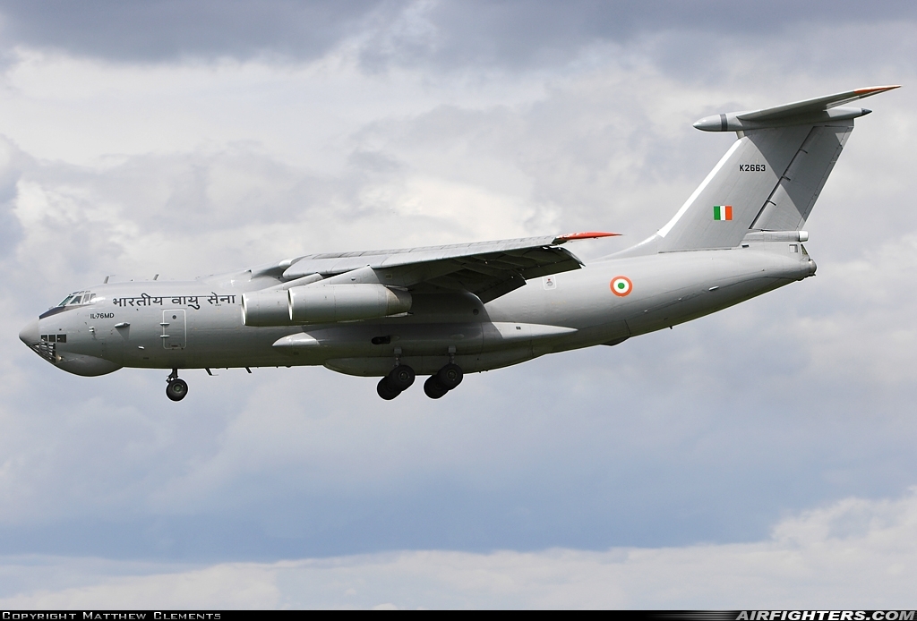 India - Air Force Ilyushin IL-76MD Gajaraj K2663 at Waddington (WTN / EGXW), UK