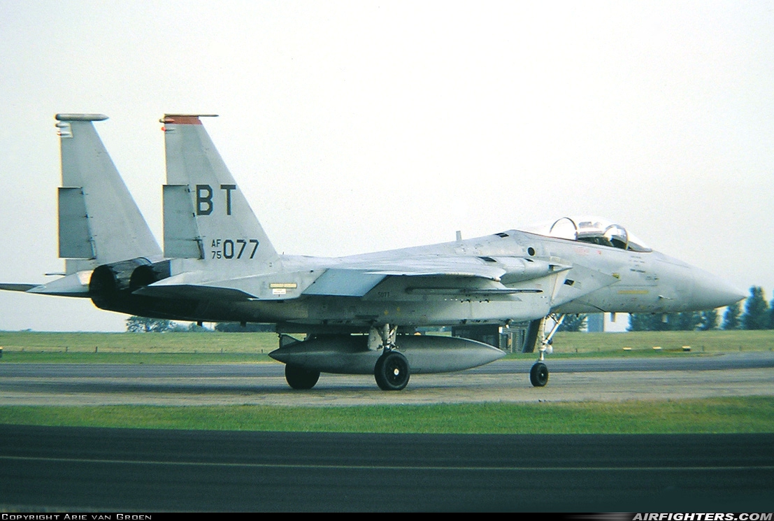 USA - Air Force McDonnell Douglas F-15A Eagle 75-0077 at Alconbury (AYH / EGWZ), UK