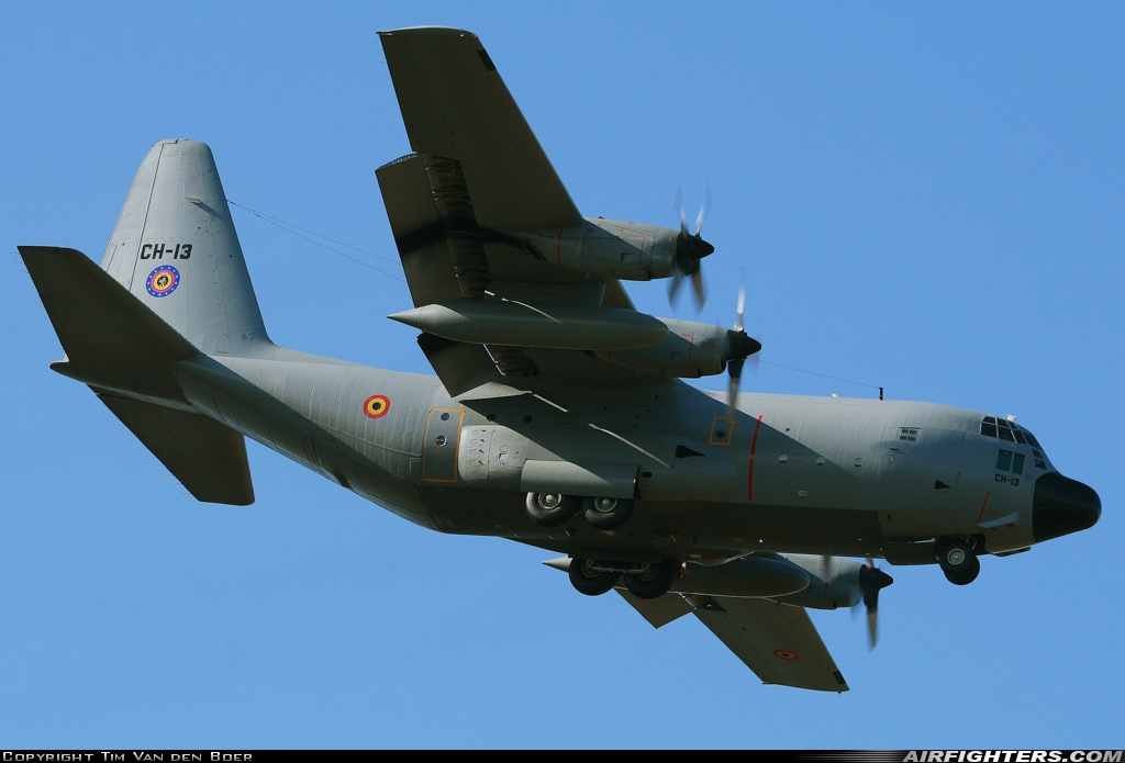 Belgium - Air Force Lockheed C-130H Hercules (L-382) CH-13 at Kleine Brogel (EBBL), Belgium