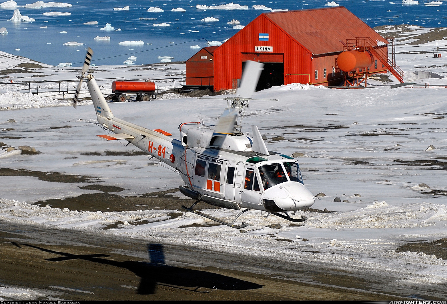 Argentina - Air Force Bell 212 Twin Two-Twelve H-84 at Marambio Base (MBI), Antarctica