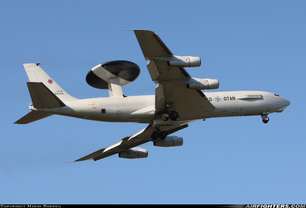 Luxembourg - NATO Boeing E-3A Sentry (707-300) LX-N90446 at Geilenkirchen (GKE / ETNG), Germany
