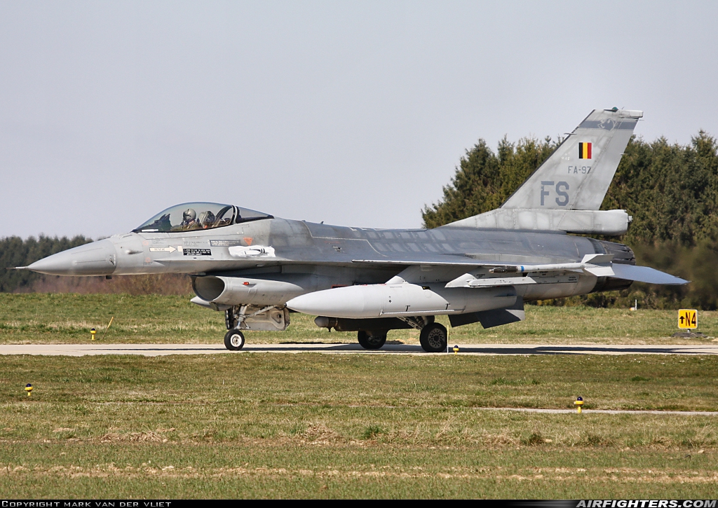 Belgium - Air Force General Dynamics F-16AM Fighting Falcon FA-97 at Florennes (EBFS), Belgium
