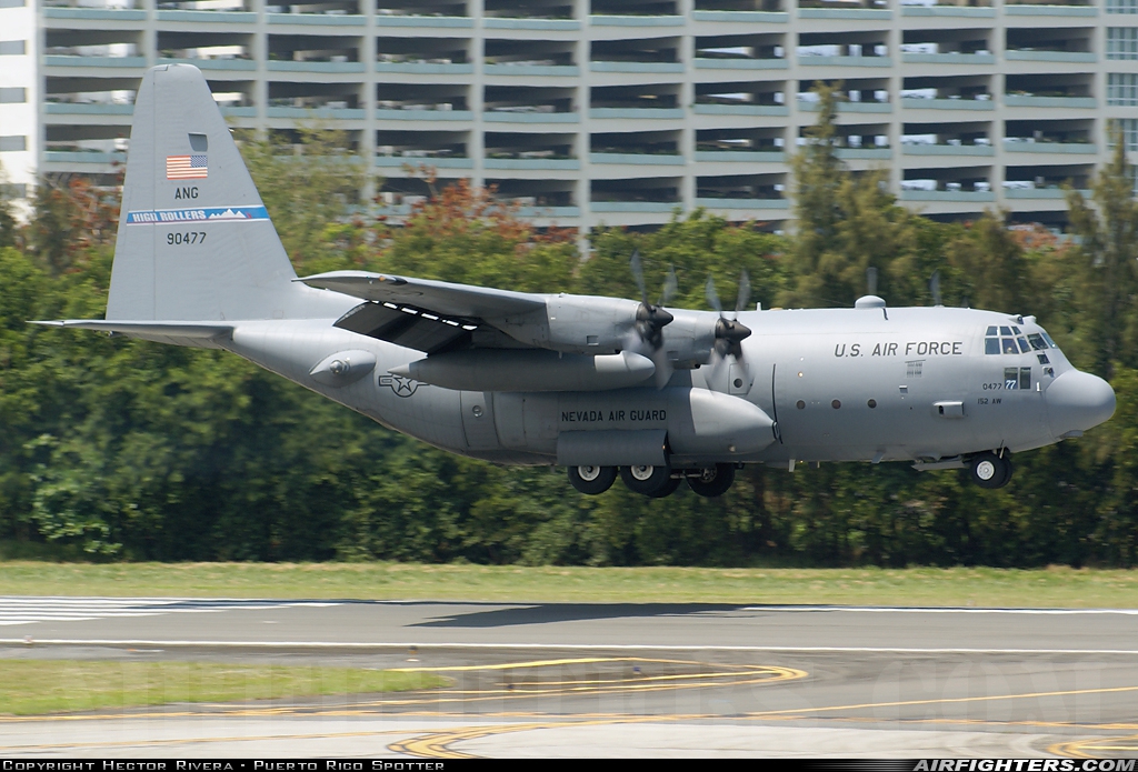 USA - Air Force Lockheed C-130H Hercules (L-382) 79-0477 at San Juan - Luis Munoz Marin Int. (SJU / TJSJ), Puerto Rico