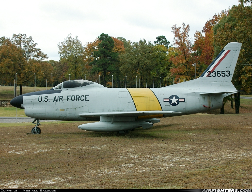 USA - Air Force North American F-86D Sabre 52-3653 at Off-Airport - Camp Robinson, USA