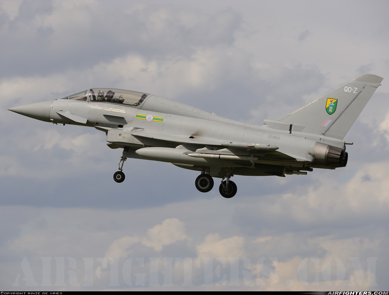 UK - Air Force Eurofighter Typhoon T1 ZJ814 at Coningsby (EGXC), UK