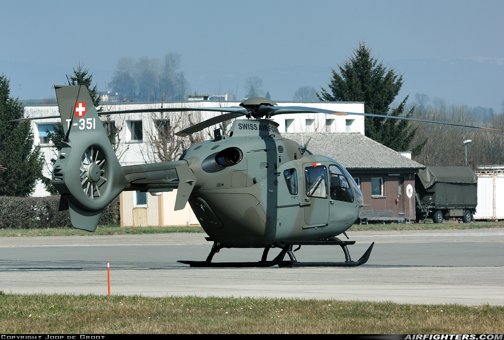 Switzerland - Air Force Eurocopter TH05 (EC-635P2+) T-351 at Payerne (LSMP), Switzerland
