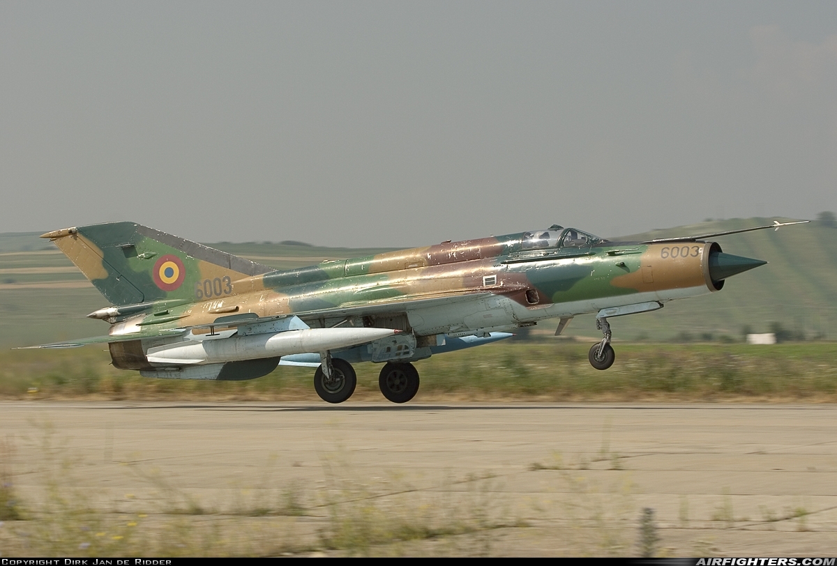 Romania - Air Force Mikoyan-Gurevich MiG-21MF 6003 at Campia Turzii (LRCT), Romania