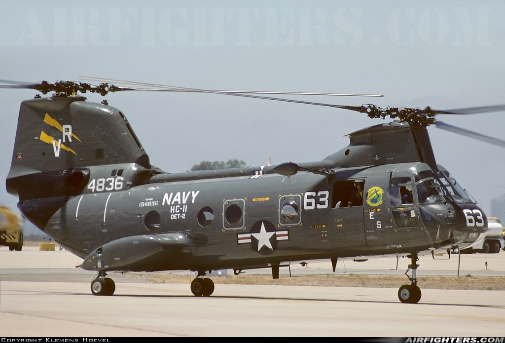 USA - Navy Boeing Vertol CH-46D Sea Knight (107-II) 154836 at San Diego - Miramar MCAS (NAS) / Mitscher Field (NKX / KNKX), USA