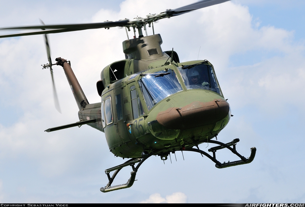 Slovenia - Air Force Bell 412EP H2-35 at Maribor (MBX / LJMB), Slovenia