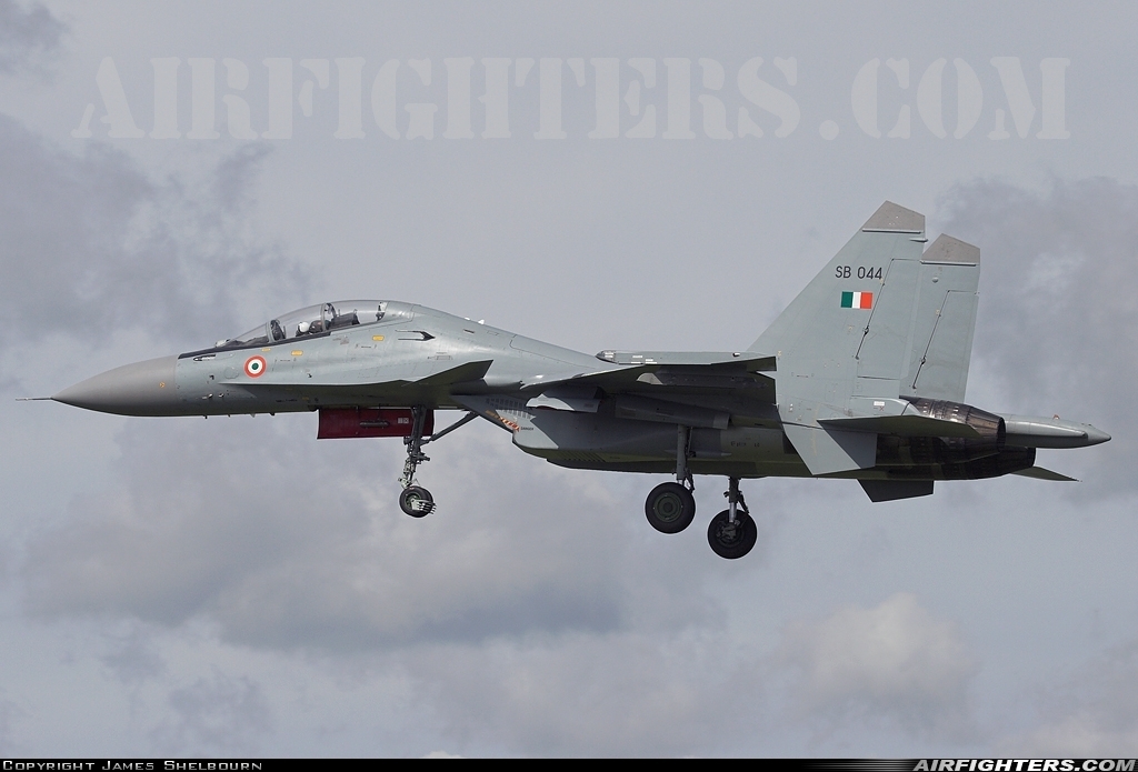 India - Air Force Sukhoi Su-30MKI Flanker SB044 at Waddington (WTN / EGXW), UK