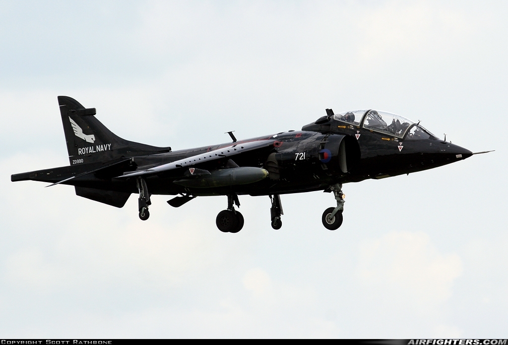 UK - Navy British Aerospace Harrier T.8 ZD990 at Waddington (WTN / EGXW), UK