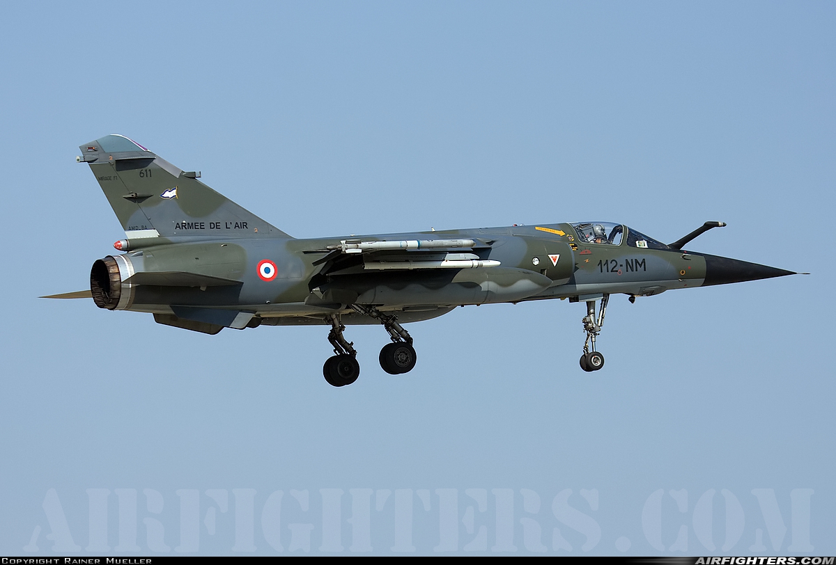 France - Air Force Dassault Mirage F1CR 611 at Florennes (EBFS), Belgium