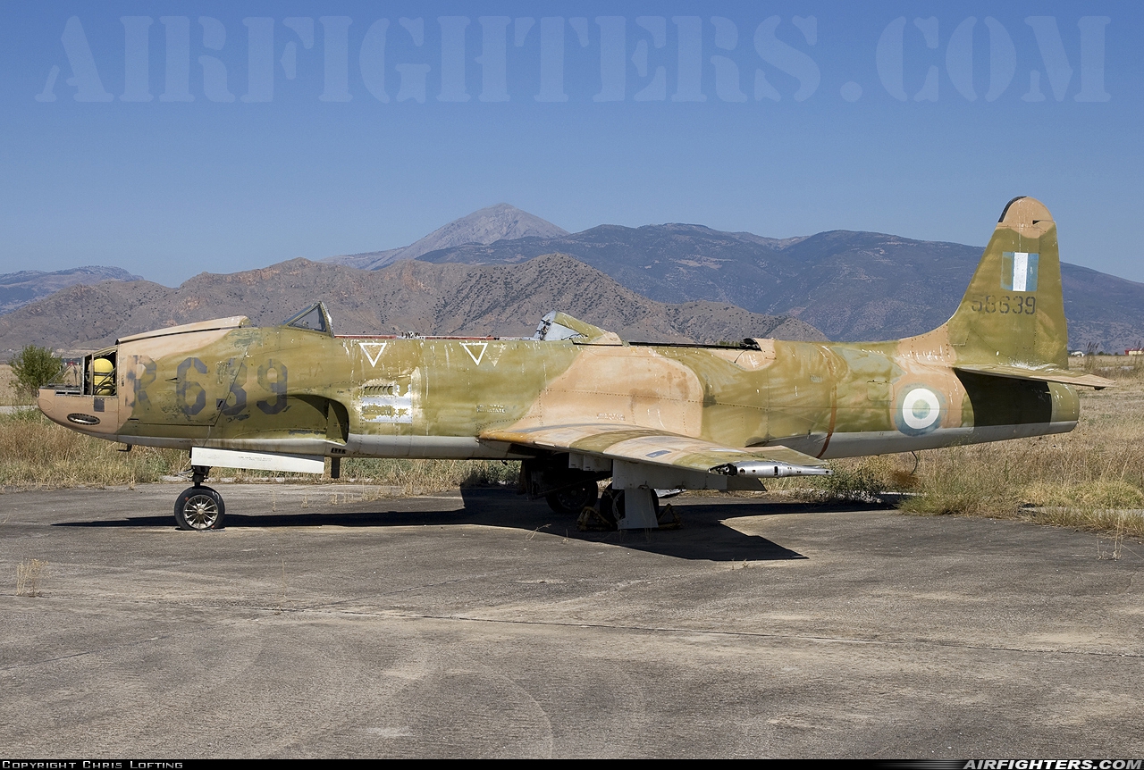 Greece - Air Force Lockheed T-33A Shooting Star 58639 at Larissa (LRA / LGLR), Greece