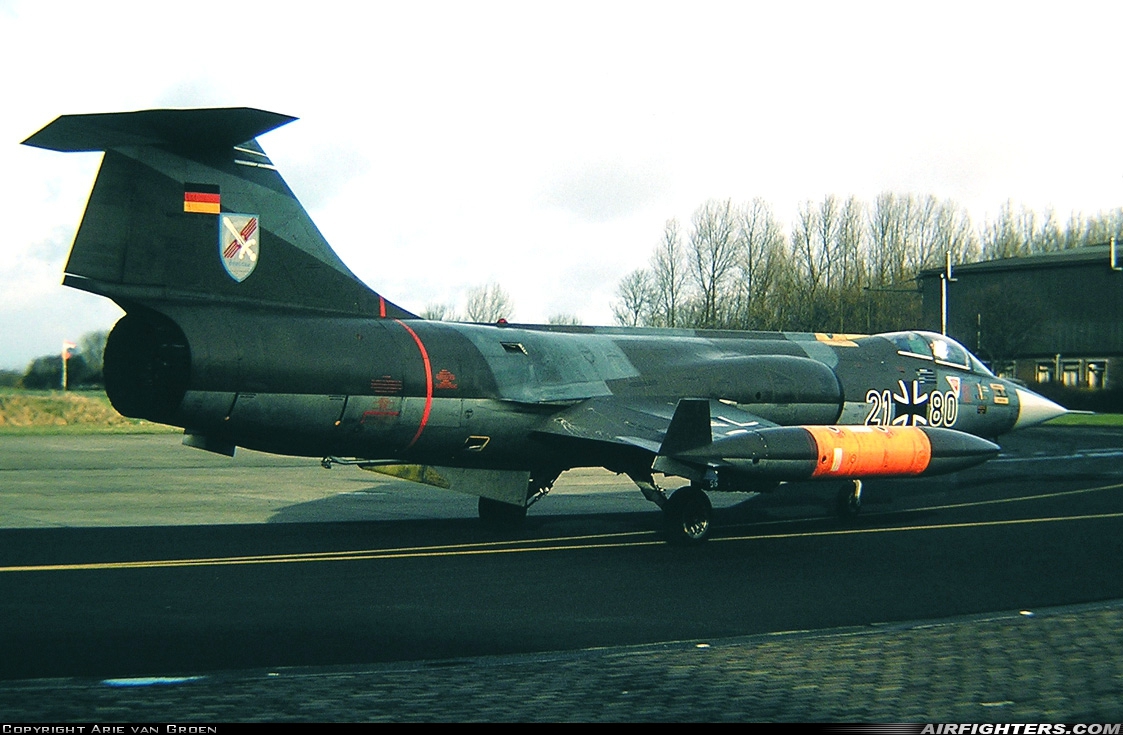Germany - Air Force Lockheed F-104G Starfighter 21+80 at Leeuwarden (LWR / EHLW), Netherlands