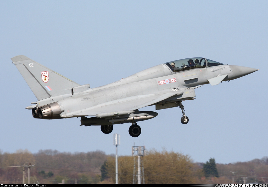 UK - Air Force Eurofighter Typhoon T1 ZJ806 at Coningsby (EGXC), UK
