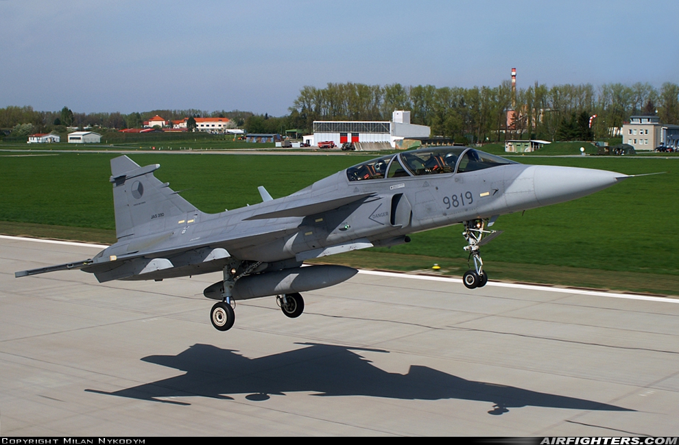 Czech Republic - Air Force Saab JAS-39D Gripen 9819 at Caslav (LKCV), Czech Republic