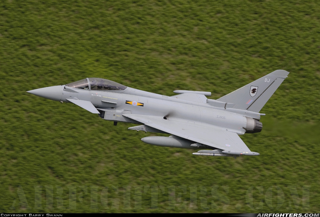 UK - Air Force Eurofighter Typhoon FGR4 ZJ935 at Off-Airport - North Wales, UK