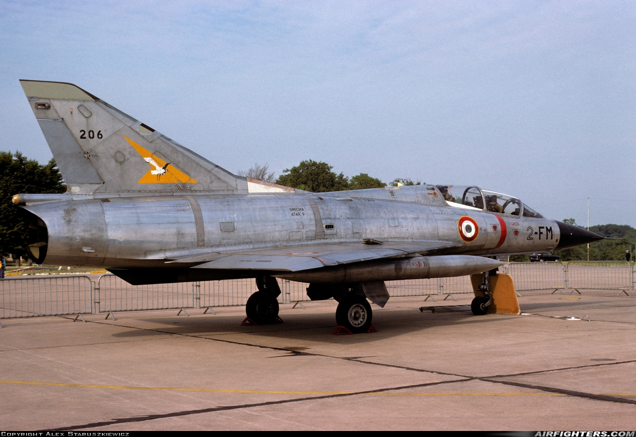 France - Air Force Dassault Mirage IIIB 206 at Toul - Rosieres (LFSL), France