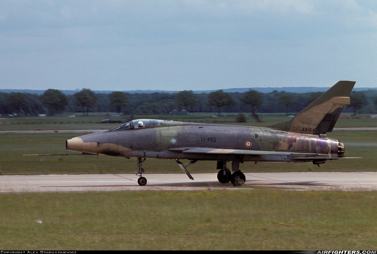 France - Air Force North American F-100D Super Sabre 42154 at Toul - Rosieres (LFSL), France
