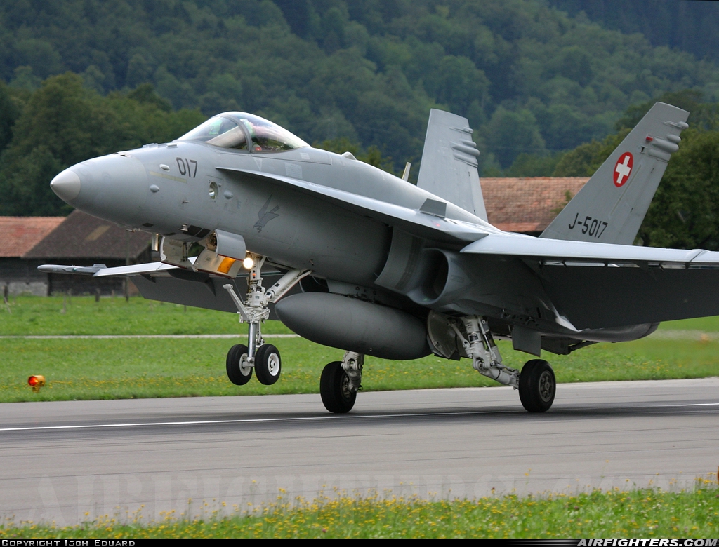 Switzerland - Air Force McDonnell Douglas F/A-18C Hornet J-5017 at Meiringen (LSMM), Switzerland