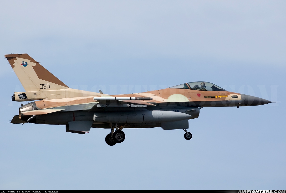 Israel - Air Force General Dynamics F-16C Fighting Falcon 359 at Decimomannu - (DCI / LIED), Italy