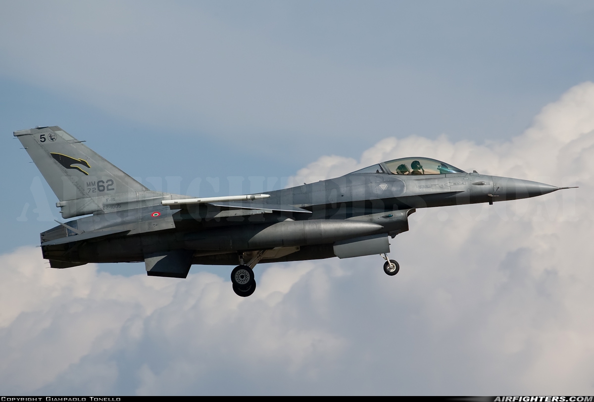Italy - Air Force General Dynamics F-16A/ADF Fighting Falcon MM7262 at Decimomannu - (DCI / LIED), Italy