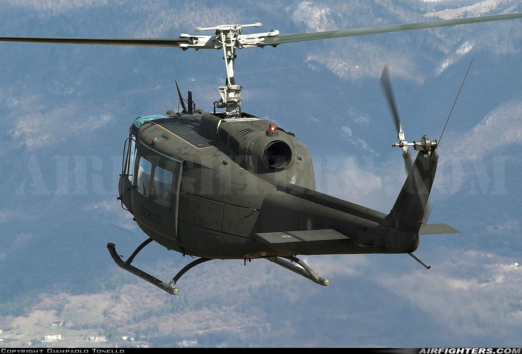 Italy - Army Agusta-Bell AB-205A-1 MM80690 at San Giacomo di Veglia, Italy
