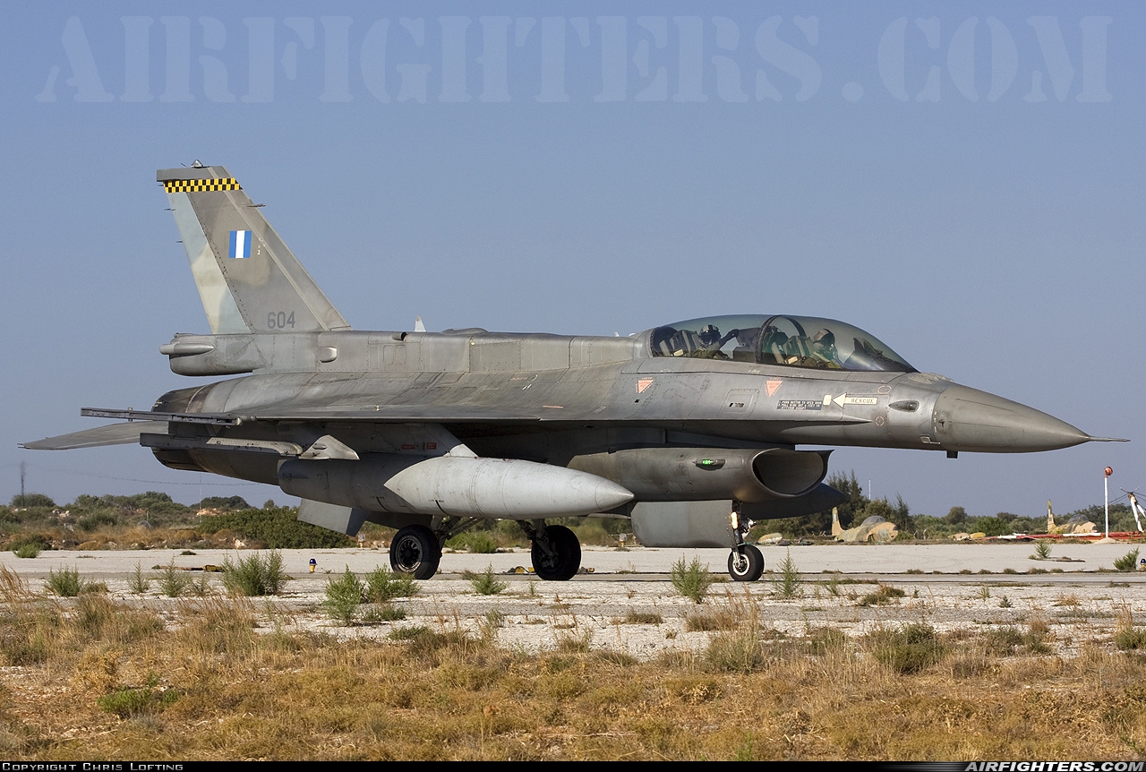 Greece - Air Force General Dynamics F-16D Fighting Falcon 604 at Chania - Souda (CHQ / LGSA), Greece