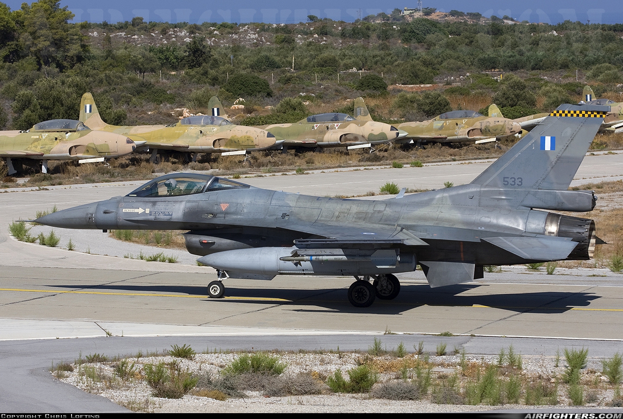 Greece - Air Force General Dynamics F-16C Fighting Falcon 533 at Chania - Souda (CHQ / LGSA), Greece