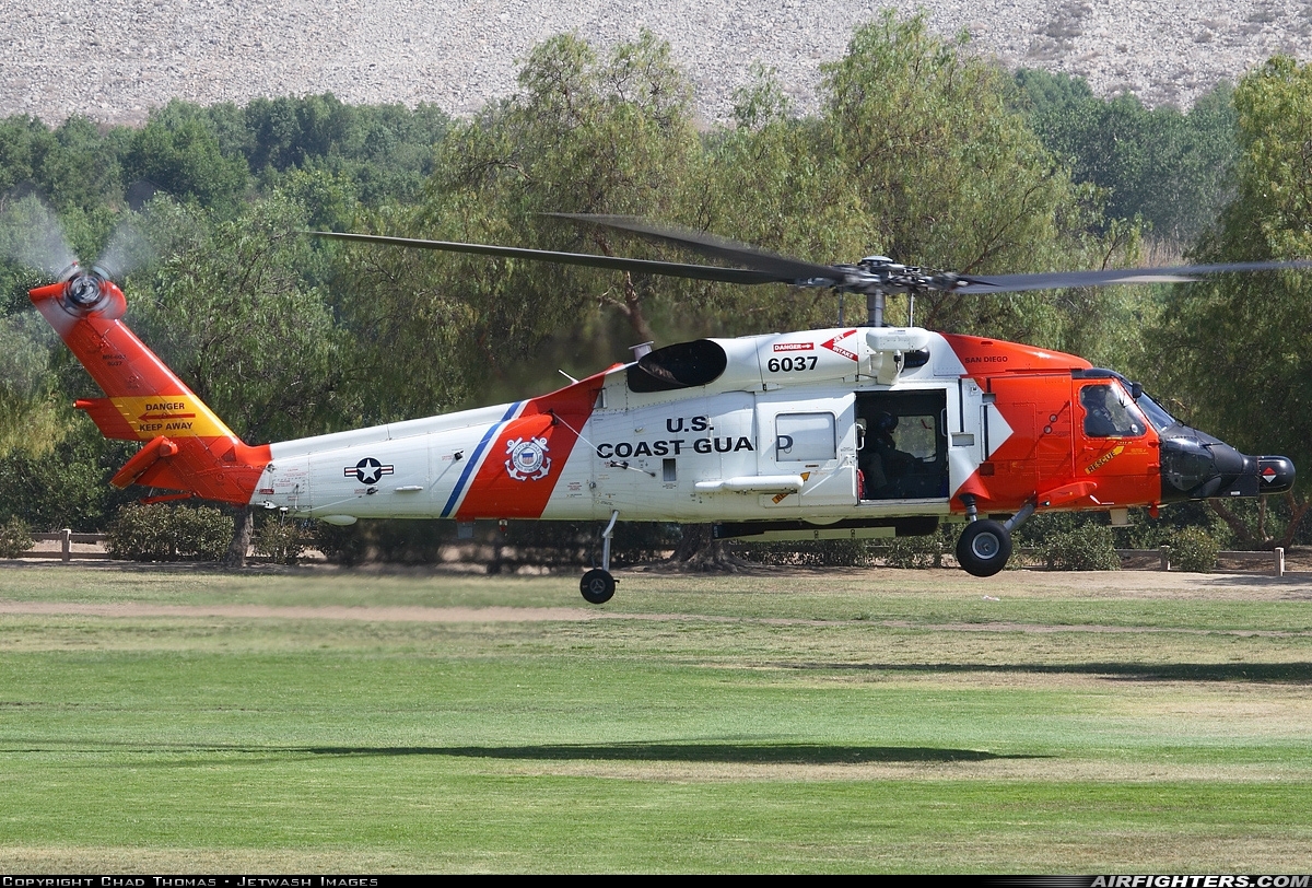 USA - Coast Guard Sikorsky HH-60J Jayhawk (S-70B-5) 6037 at Off-Airport - Los Angeles - Hansen Dam Park, USA