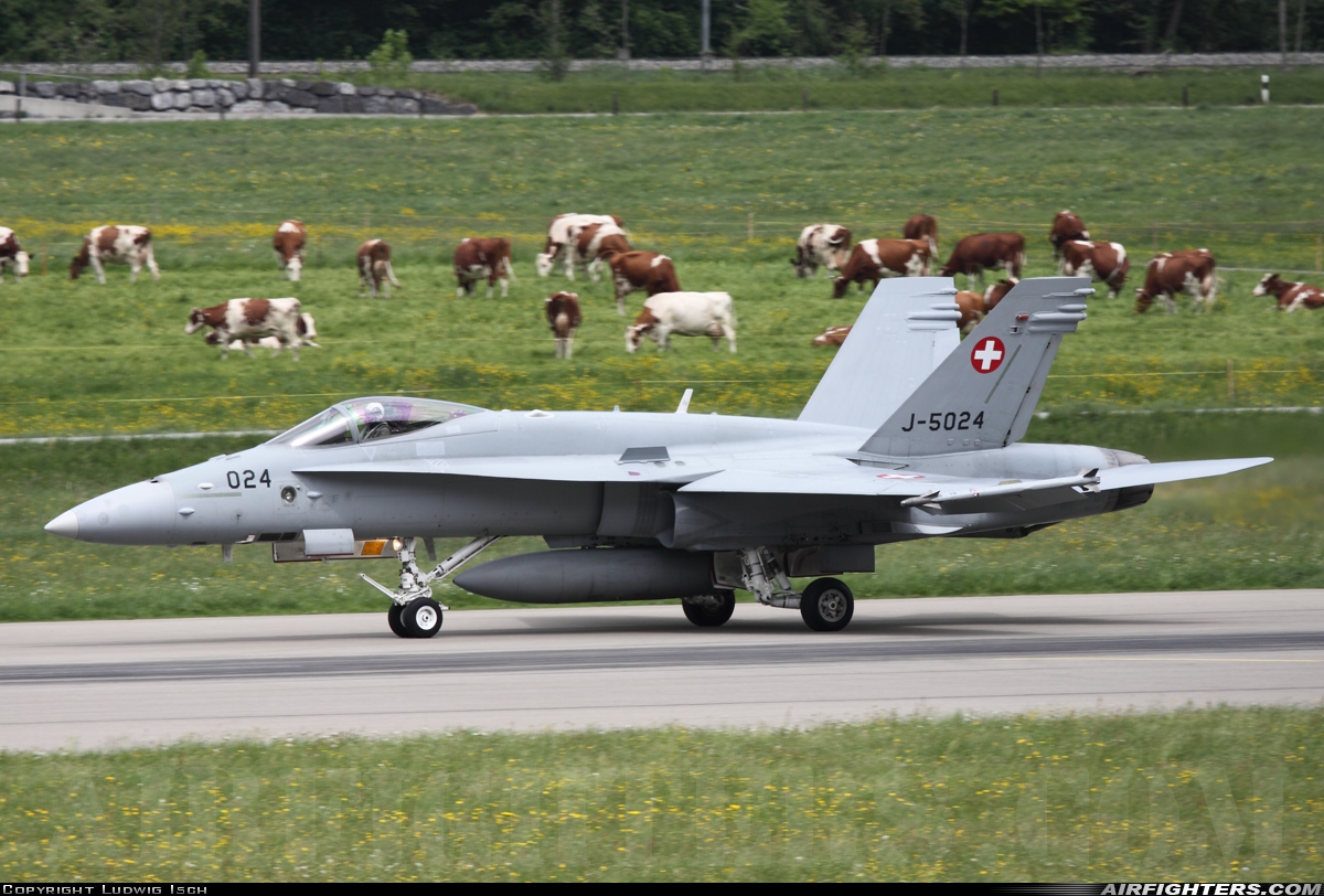 Switzerland - Air Force McDonnell Douglas F/A-18C Hornet J-5024 at Meiringen (LSMM), Switzerland