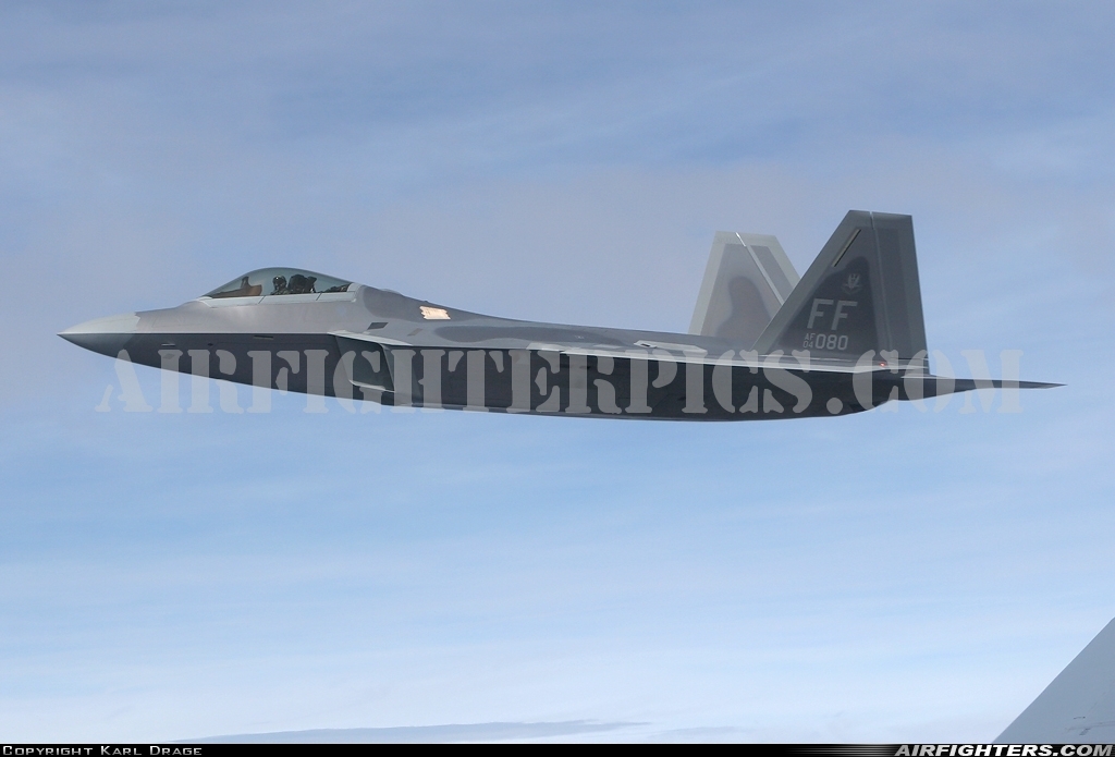 USA - Air Force Lockheed Martin F-22A Raptor 04-4080 at In Flight, USA