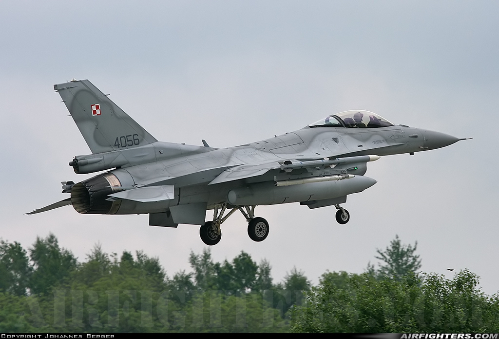 Poland - Air Force General Dynamics F-16C Fighting Falcon 4056 at Florennes (EBFS), Belgium